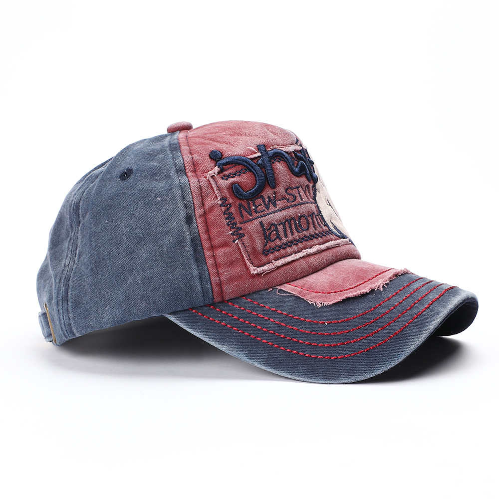 Trendy Washed Baseball Cap Men Women Embroidered Duckbill Cap Spring Outdoor Casual Hat For Women_voghion.com