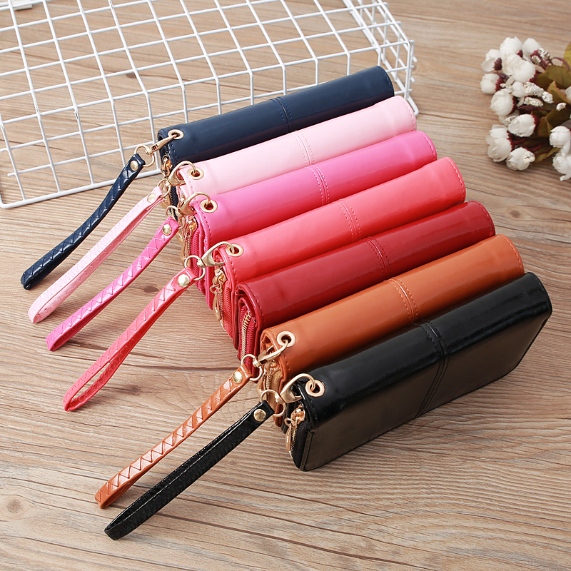 Leather Large-capacity Clutch Bag Elongated Concealed Buckle Wallet Card Holder display picture 27