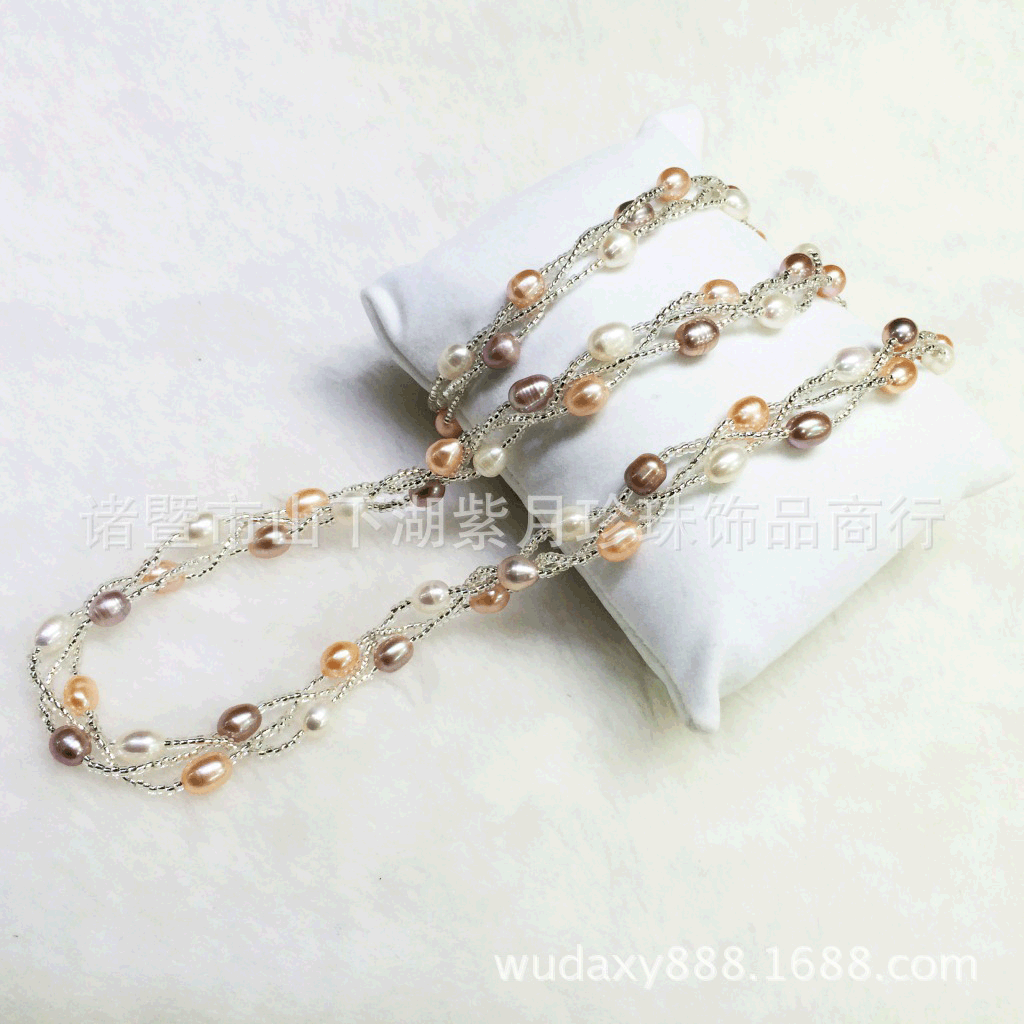 Korean Edition Pearl Necklace Pearl sweater chain Twist Necklace suit Wholesale Supply