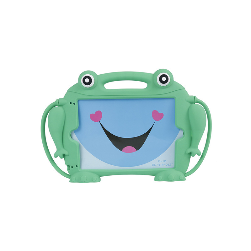 Zhenhui drop-resistant frog model suitable for iPad 5678 9.7-inch silicone children's tablet computer protective case