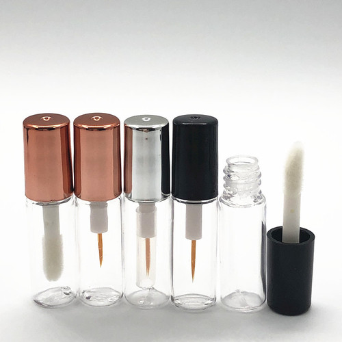 In stock 4.3cm long 1.5ml super mini blown bottle lip gloss tube small eyeliner tube growth liquid sub-bottle