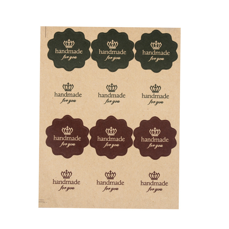 Factory wholesale spot retro Kraft paper English HANDMADE hand account envelope gift sticker cross-border Factory wholesale spot retro Kraft paper English HANDMADE hand account envelope gift sticker cross-border