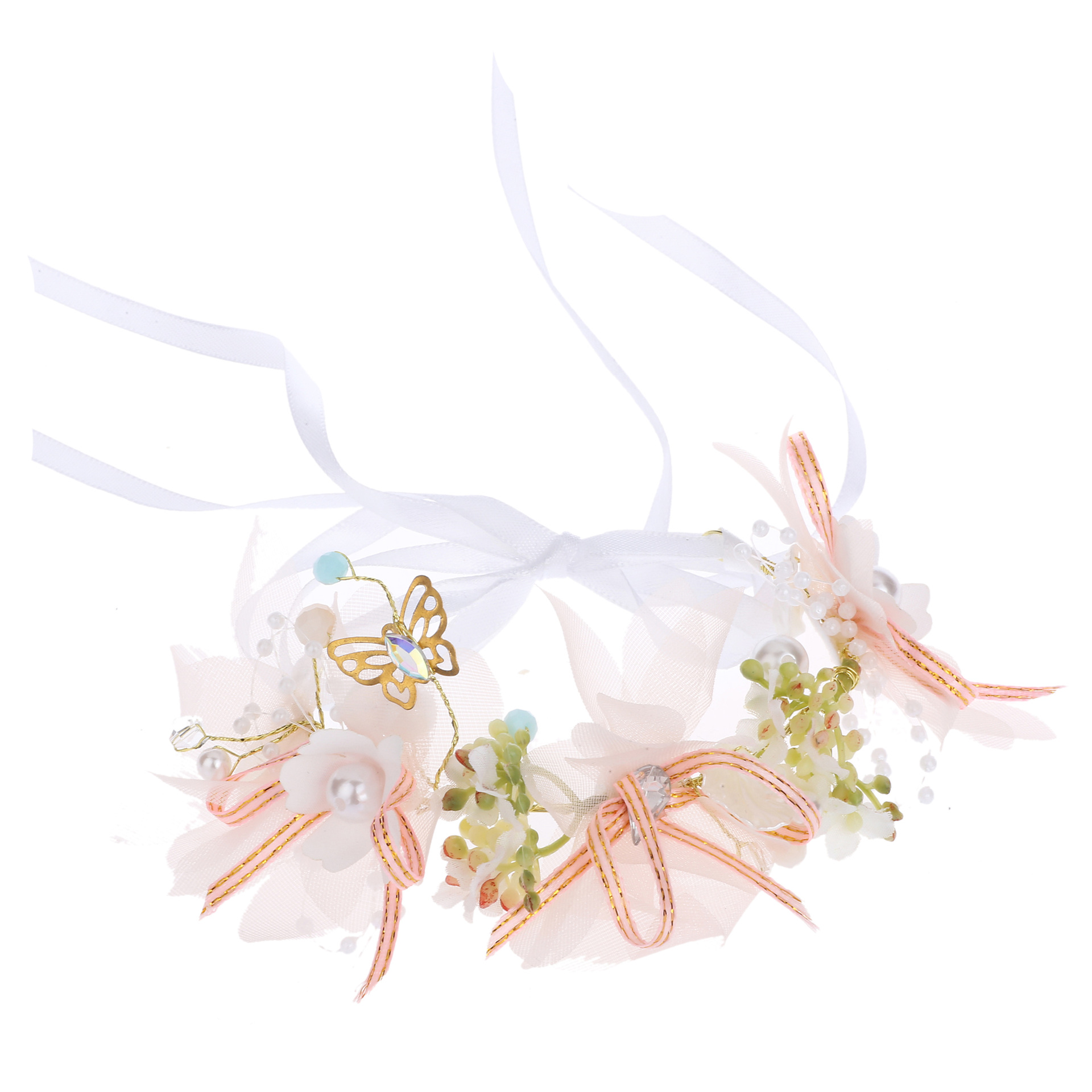 New Flower Butterfly Garland Wedding Bride Headwear Headband display picture 3