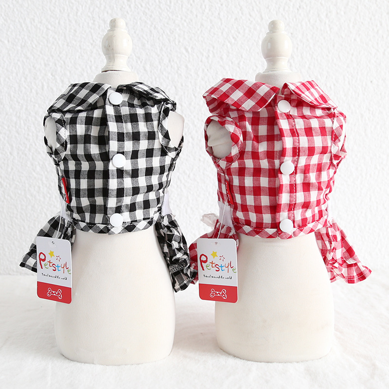 格子蝴蝶结女仆裙