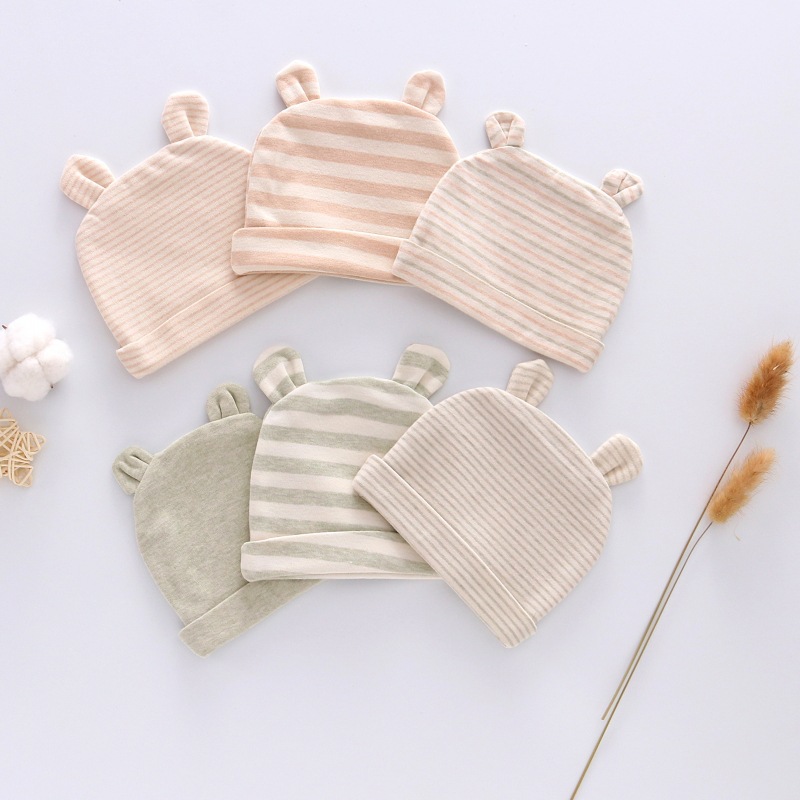 新生婴幼儿子普通透气母婴用品一件代发春款彩棉胎帽|ru