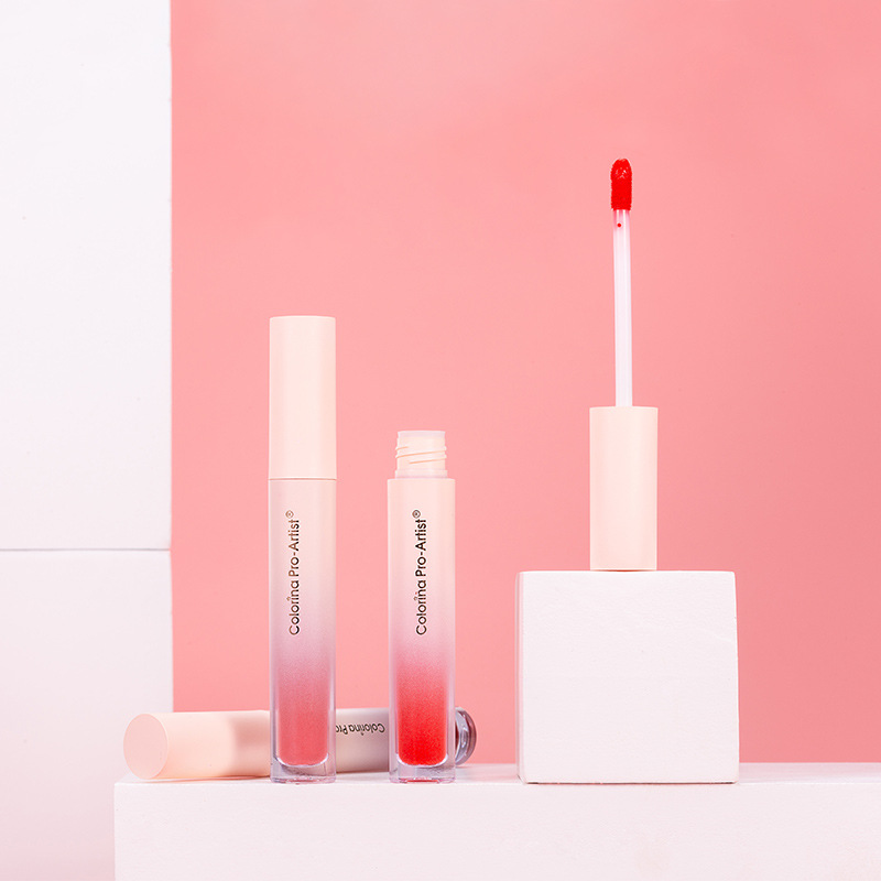 新款漸變絲絨霧面啞光唇釉保濕唇彩唇蜜染唇液不易掉色口紅唇膏