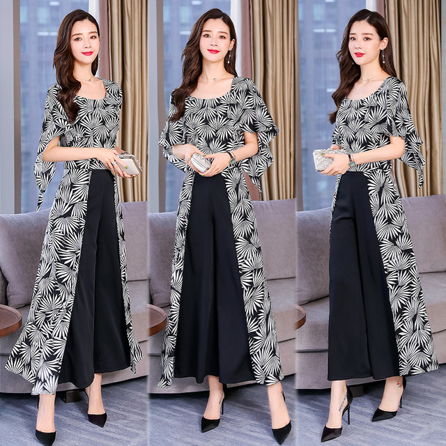 Fashion Apparel Broad-legged Pants Suit Women’s Summer New Fashion 