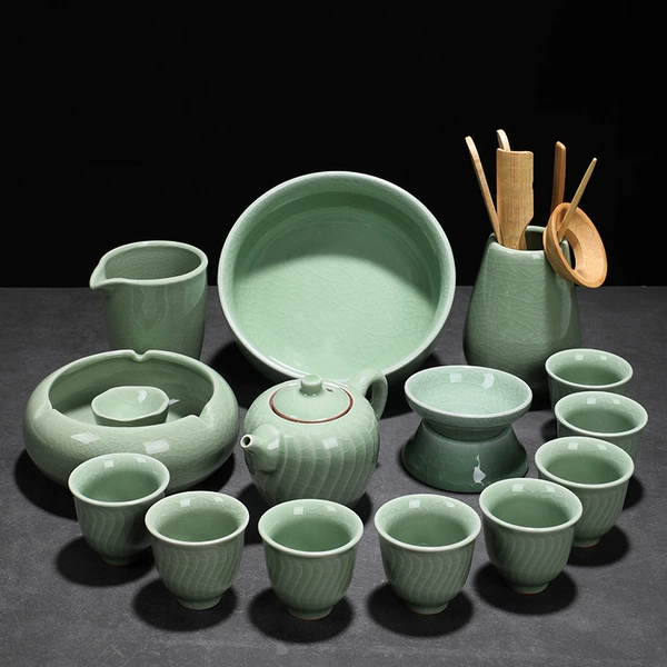 Geyao teapot tea ceremony + ashtray + tea washing set 14 pieces