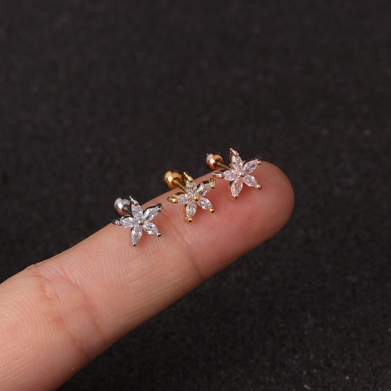 Hot Sale Rose Gold Earrings Stainless Steel Thin Rod Earrings display picture 37