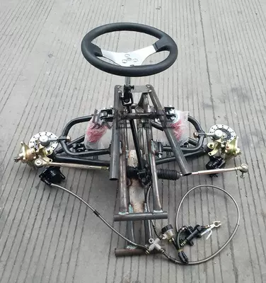 Four-wheel kart modification accessories electric steering wheel ATV front axle steering brake drive suspension assembly