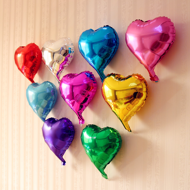 新浩氣球 婚慶裝扮心形氣球5寸10寸18寸鋁膜氣球飾景節日布置用品