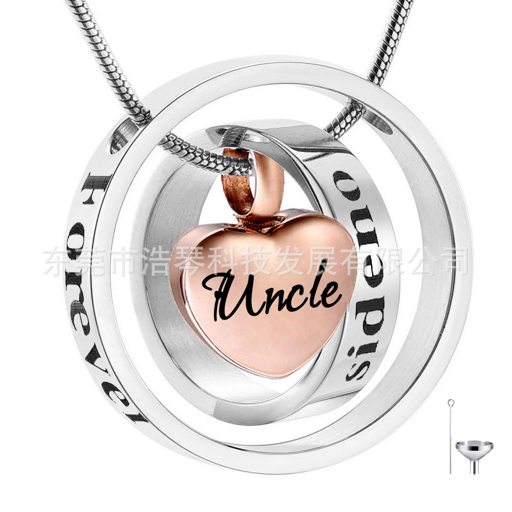 Желание горячей продажи розового золота в форме сердца дядя Пинари шкатулка кулон памятные родственники Пинари ожерелье духи кулон