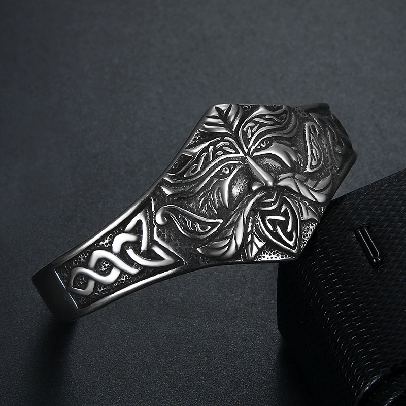 Plating Design Punk Totem 304 Stainless Steel Plating Men'S Bangle Men Cuff & Bangle