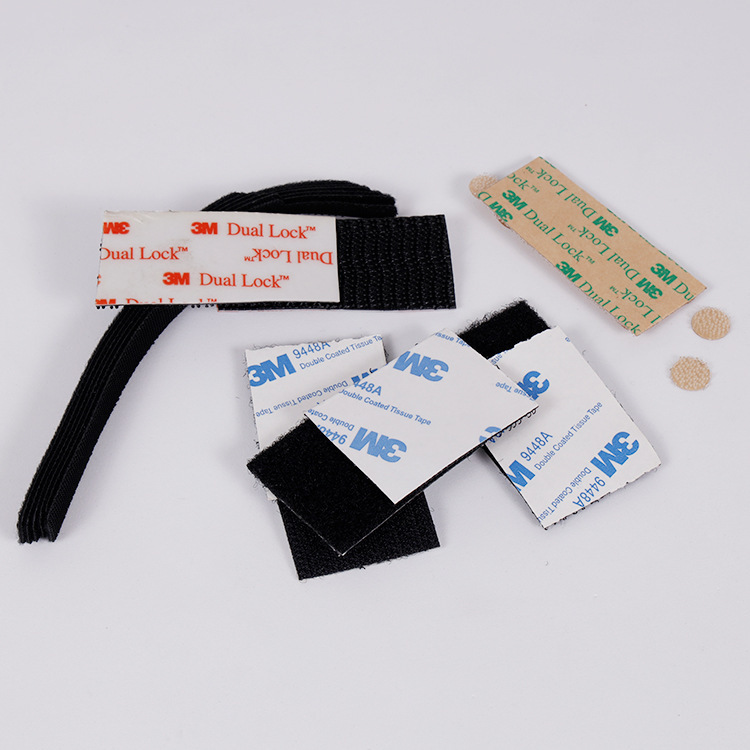 Factory direct supply strong adhesive hook and loop clothing bags accessories adhesive hook and loop mushroom buckle