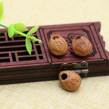 桃核雕刻 人工雕桃核  diy编宝宝饰品 编手链 龙纹桃核 财福篮子