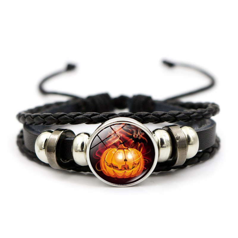 Bracciale con perline tema halloween gioiello in metallo_voghion.com
