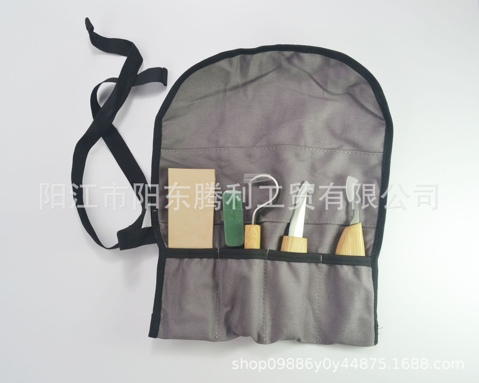 TopEdge白蜡木木工雕刻套装5件套不锈钢削木刀刮木刀弯尾刀