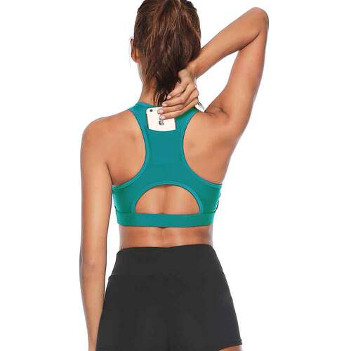 Amazon Fitness Beauty Back Plug Mobile Phone Yoga Bra Sports Women's Underwear Bra