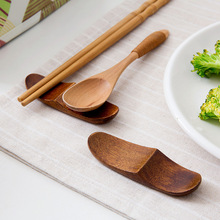 日式木质筷架家用餐具收纳架厨房勺子筷子托筷枕筷子架桌面置物架