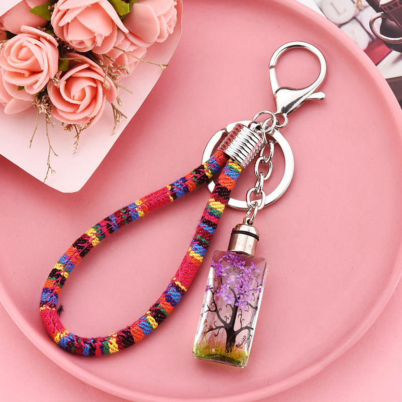 Creative Dried Flower Plant Cotton Rope Keychain Wholesale Nihaojewelry display picture 5