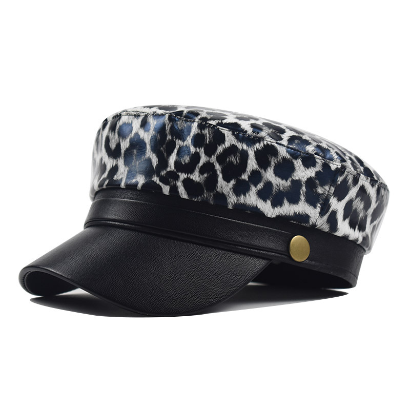 Women's Streetwear Leopard Curved Eaves Beret Hat display picture 18