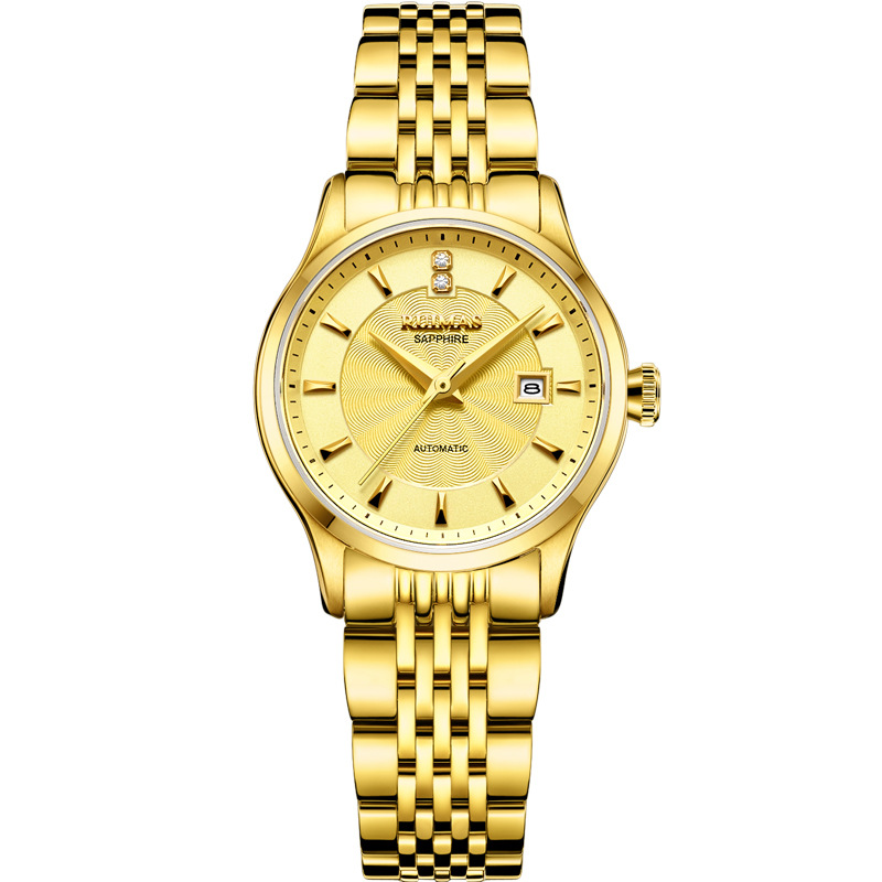 网红爆款瑞马仕RUIMAS镶钻全自动机械表商务时尚防水女士手表6755