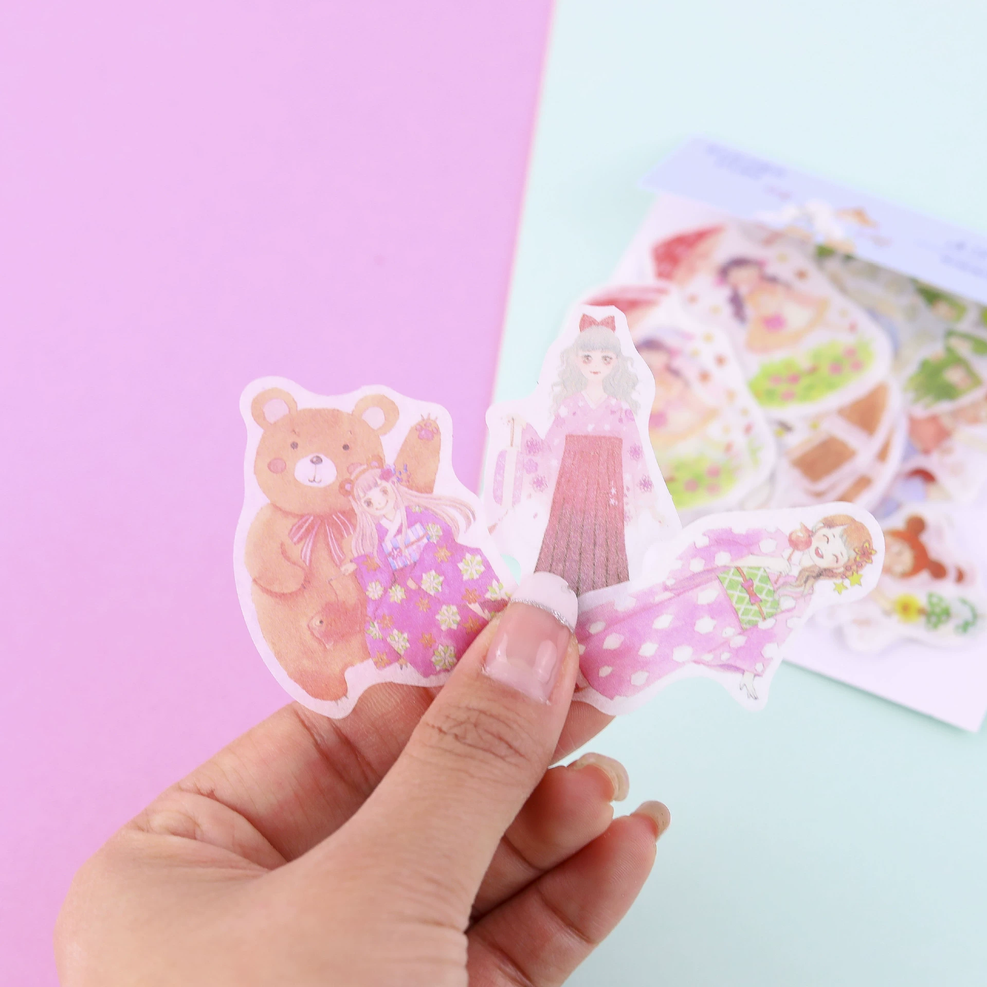 Sticker, photoalbum, decorations, Japanese and Korean, scheduler, 30 pieces per pack, handmade