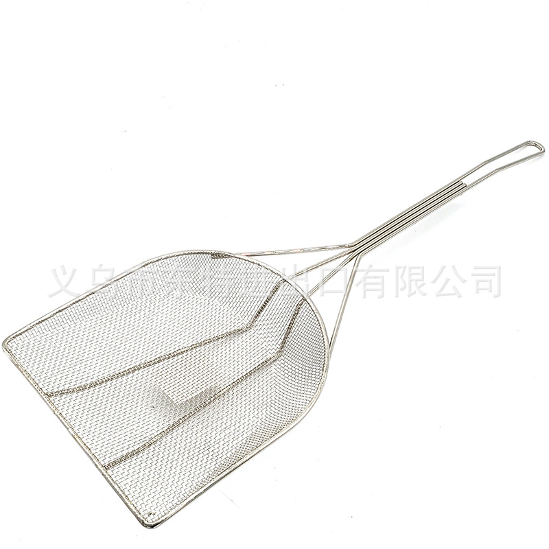 Factory direct sales of stainless steel oil-frying baskets, American fast food, French fries, fried chicken, oil-draining spatula, hamburger oil-draining baskets detail image 17