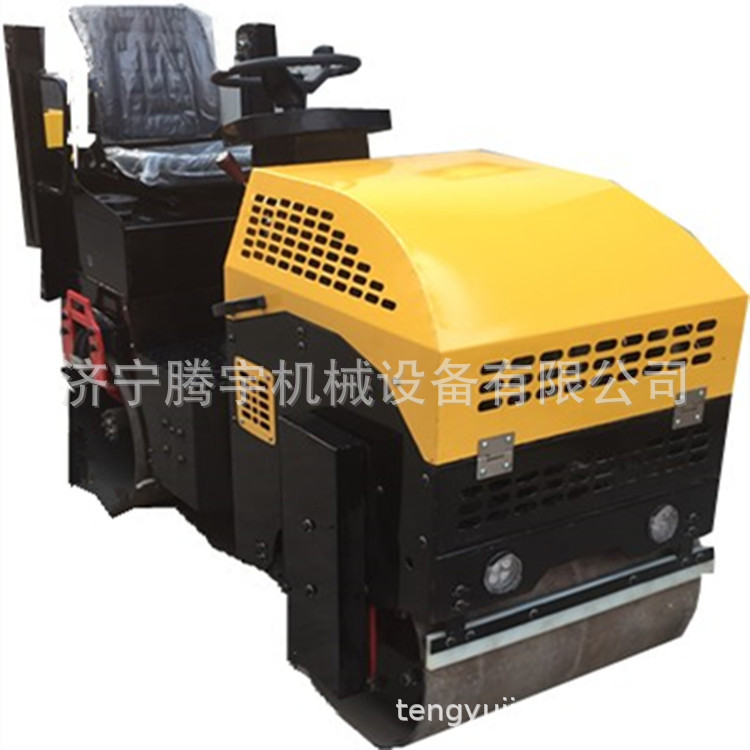 全液压震动双钢轮压路机 厂家买驾驶式1吨座驾式压实机压道机现货