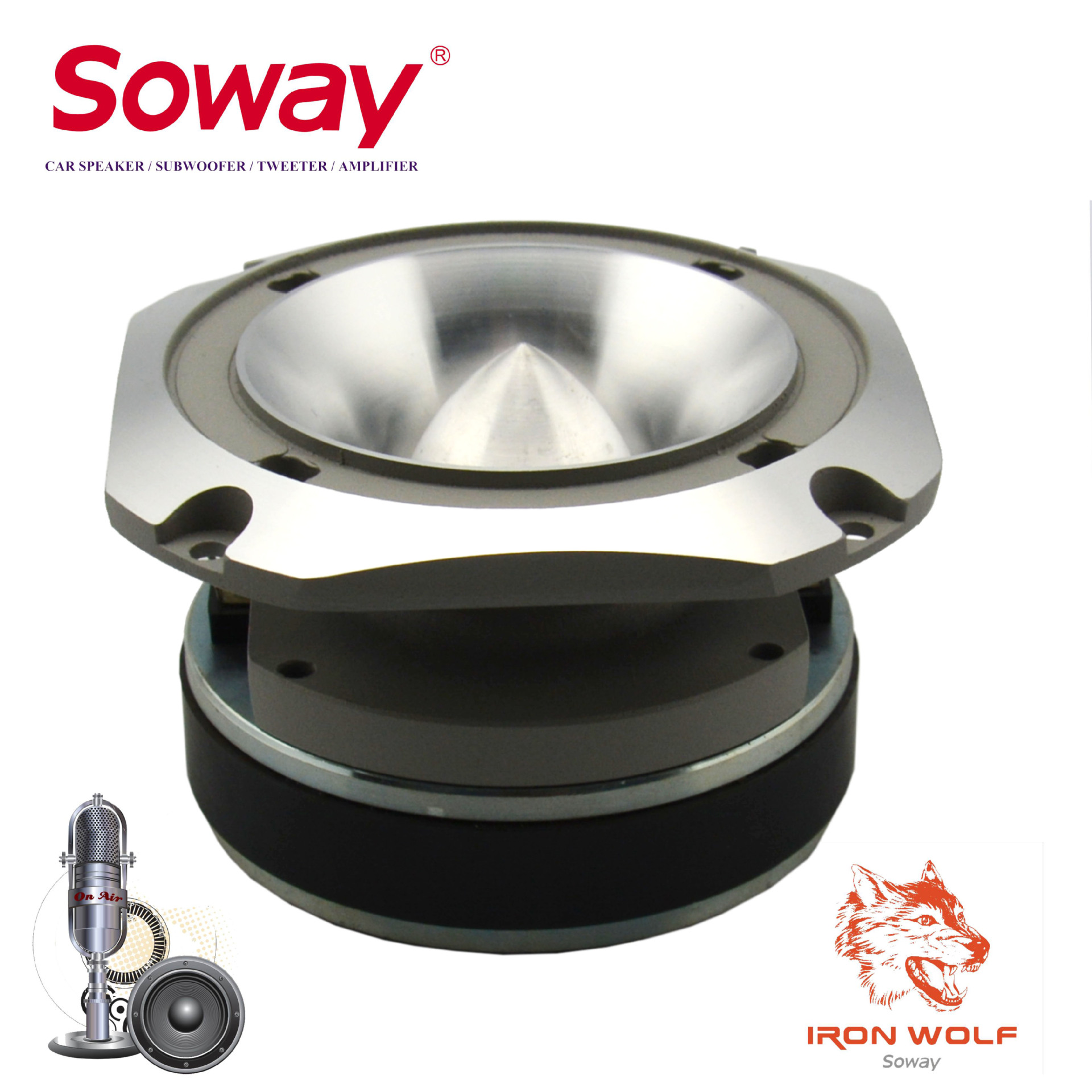 Soway 国际品牌W-2534铝高音扬声器喇叭