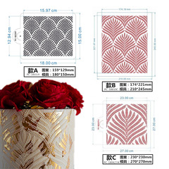 Wheat ear print template cake spray flower mold bread icing sugar sifter cake edge mold DIY baking cross-border