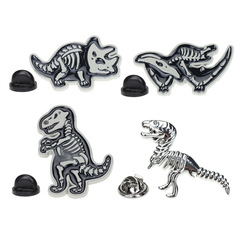 Korean men's suit fashion trend creative skull dinosaur skeleton zinc alloy personalized animal brooch pin