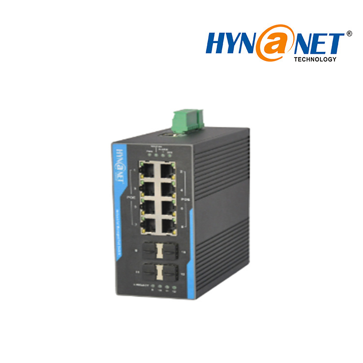 IDS1908F4-8P 工业级全千兆二层网管型poe交换机，8电口+4光口