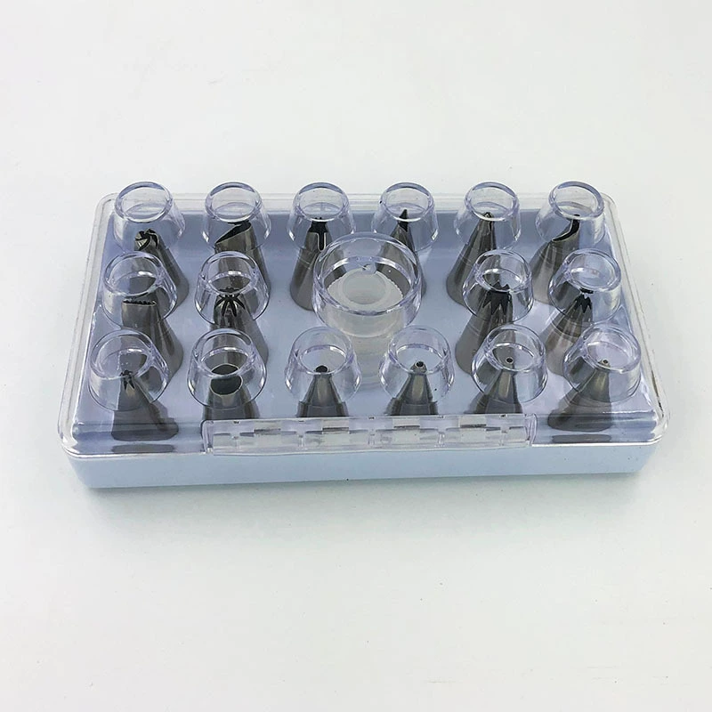 304 бесшовная Кондитерская насадка из нержавеющей стали, 17 предметов, инструмент для кремового теста, костюм насадок для торта