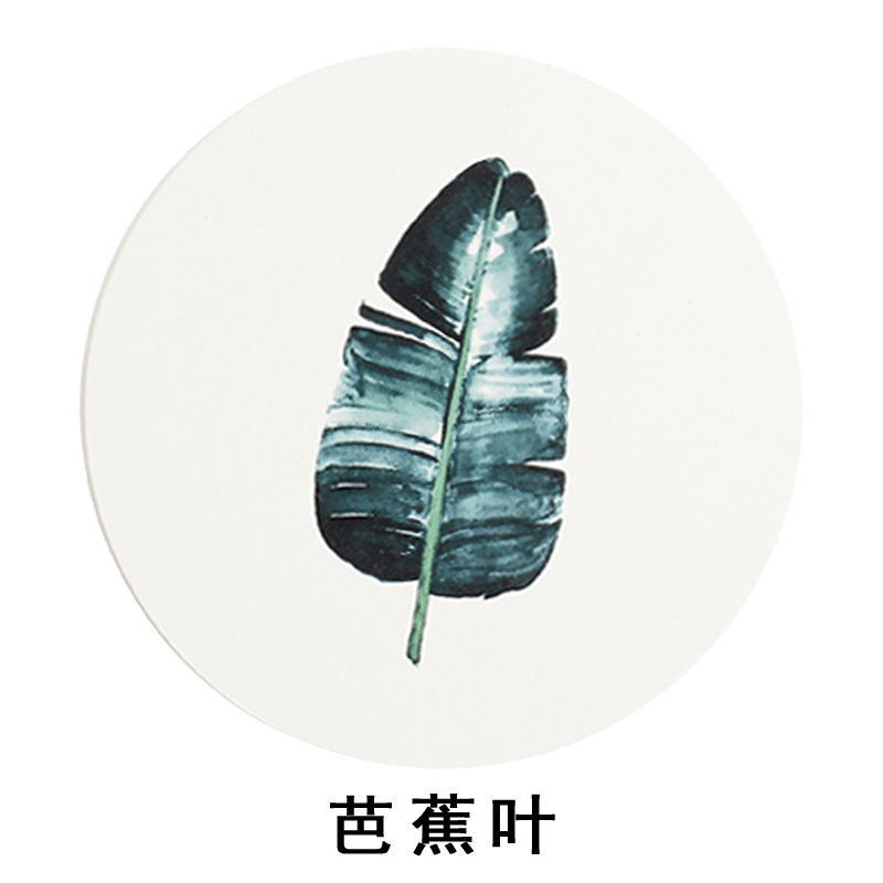 Nórdico creativo ins absorbente de cerámica antideslizante estera de cerámica estera taza decorativa estera con corcho montaña de café