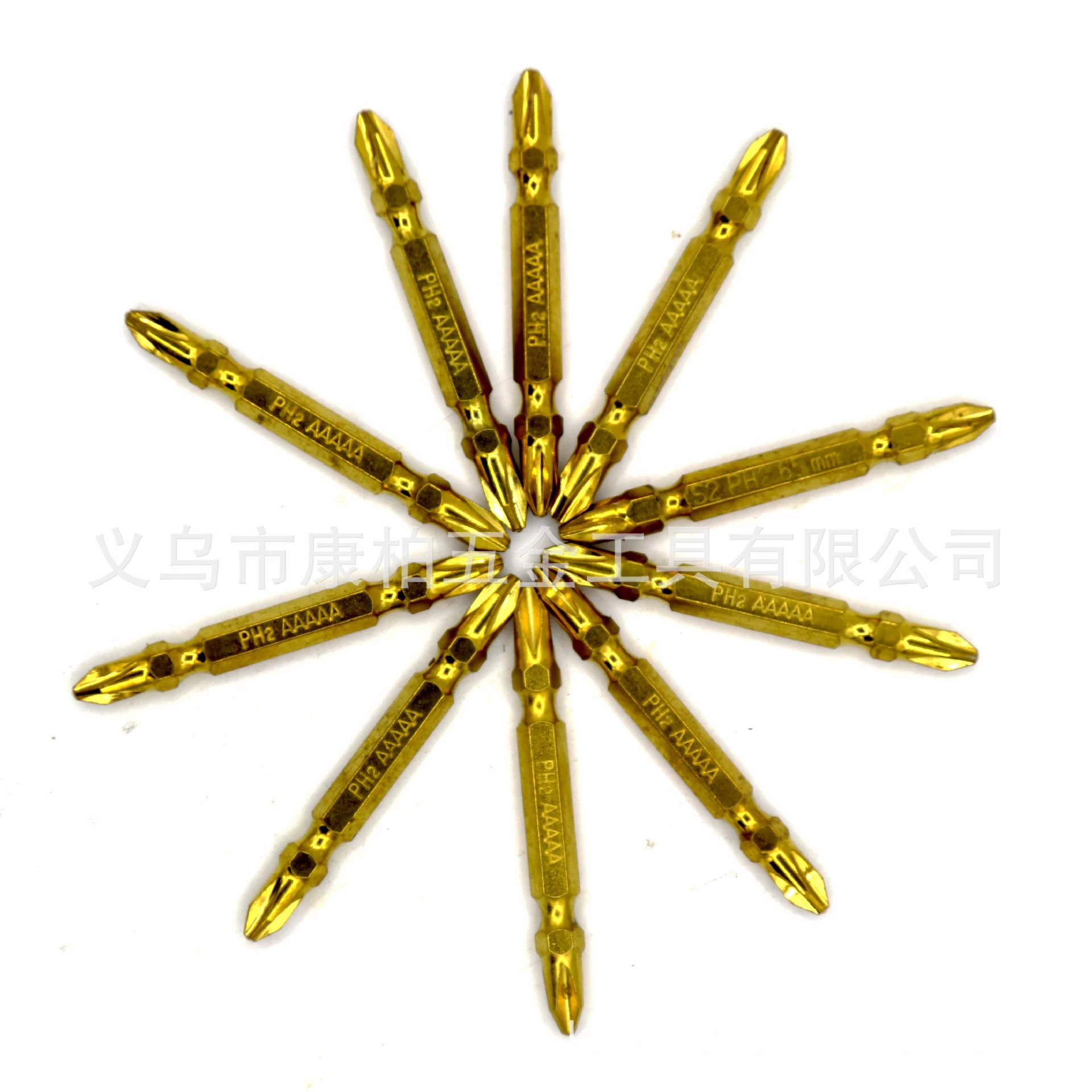 Электрическая сильная Магнитная крестовая отвертка Головка золотого двойного назначения PH2 Головка двойного назначения Крестовая отвертка Головка отвертки