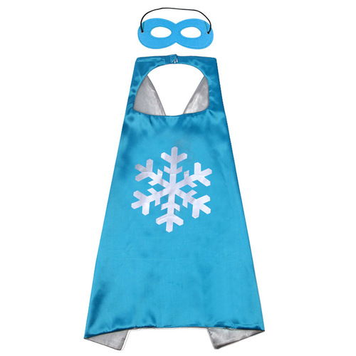 Factory Supply Children's Cartoon Frozen Series Double Layer Halloween Superman Cape and Mask