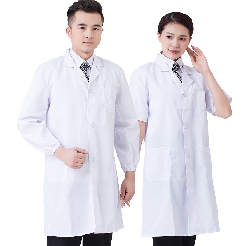 Chenjia white coat long sleeve thin summer female and male students' chemical White coat nurse pharmacy work clothes doctor clothes