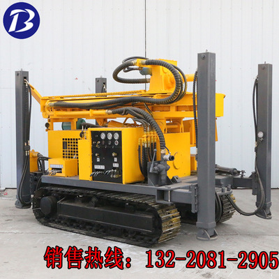 厂家直销400米高支腿铁履带气动水井钻机带卷扬高效岩石打井机|ms