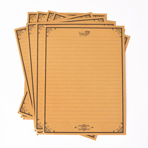 Fresh and Simple Factory Direct Sale Retro Exquisite Cute lined Crown Letter Paper with Chinese Style, 8 Pieces Set