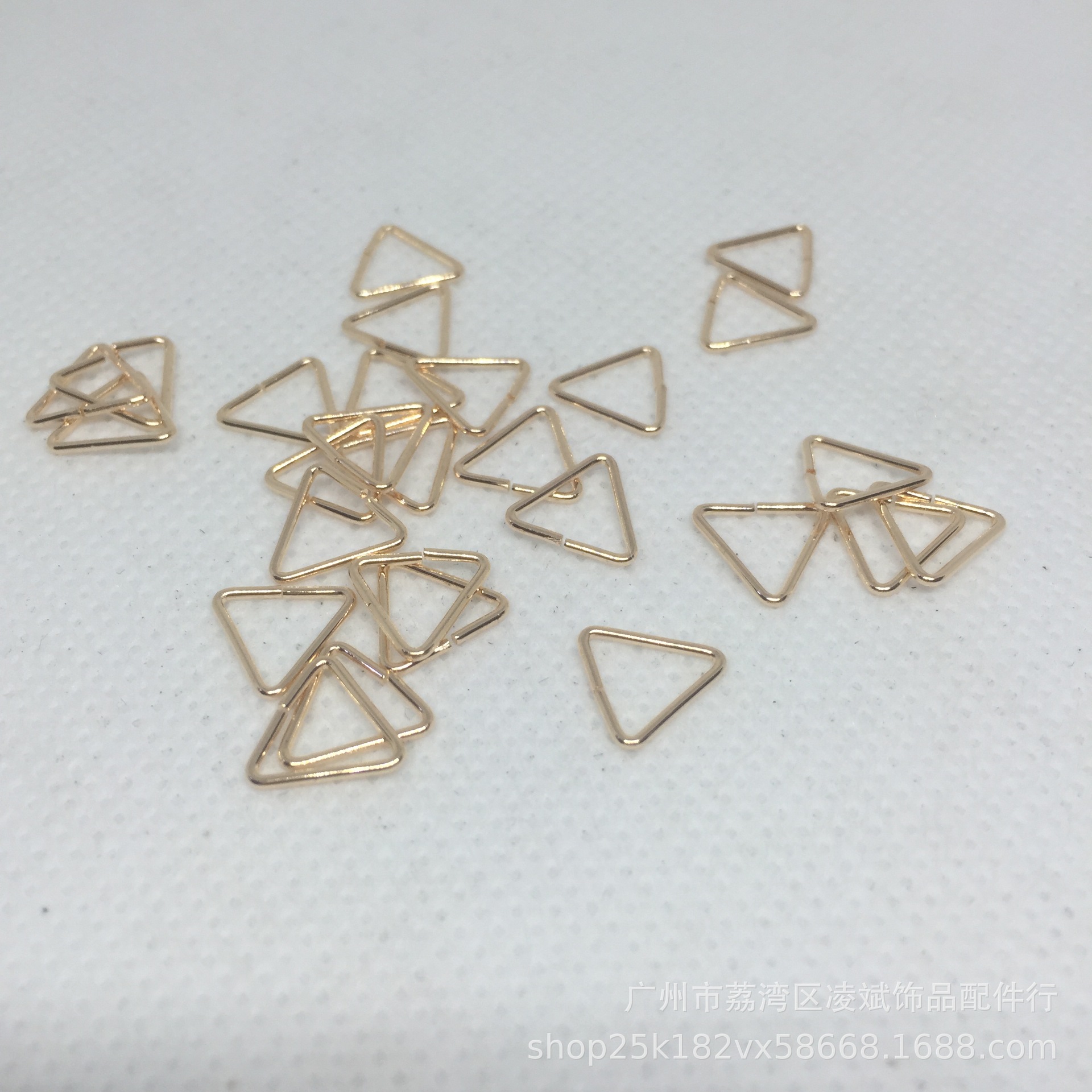 铜镀10mm三角扣水晶扣宝石扣吊坠扣夹扣三角形厂家直销