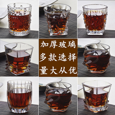无铅玻璃威士忌杯洋酒杯白兰地杯啤酒杯定制LOGOXO异形烈酒杯