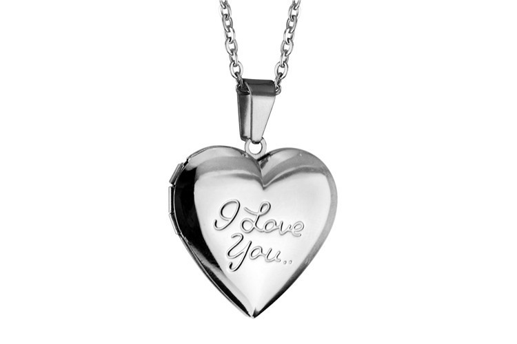 Fashion Retro Stainless Steel Heart-shaped Photo Box Chain Wholesale Nihaojewelry display picture 6
