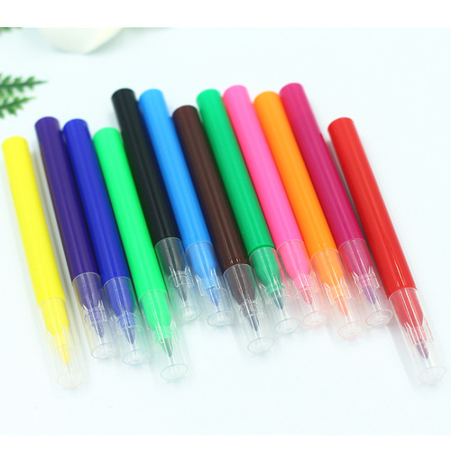 Wholesale Washable Mini Set of 6 Colors 12 Colors Watercolor Drawing Notebooks Pens Transparent Cap Doodle Brushes