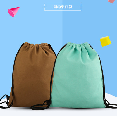 2019新款户外健身运动行李包男女抽绳行李包纯色双肩包收纳包批发|ru