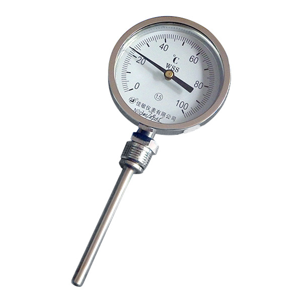 135°型不锈钢壳温度表JIAMIN/上海佳敏WSS-353/75MM/0～240℃/6