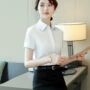 新款修身显瘦短袖女衬衣