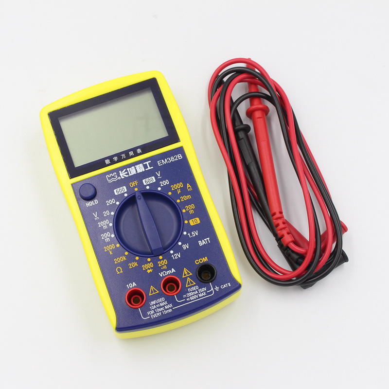 长城精工手持式数字万用表高精度万能表电工测试直流电压电流表