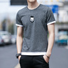 summer Short sleeved T-shirts T-shirt man Korean Edition Self cultivation Youth half sleeve T-shirt Men's summer Primer