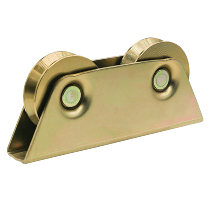 双轮带支架轨道滑轮T/U/V/H型三角梯形滑轮可激光打标LOGO